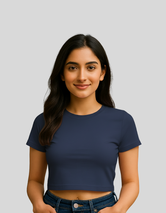 Baby Tee - Navy Blue