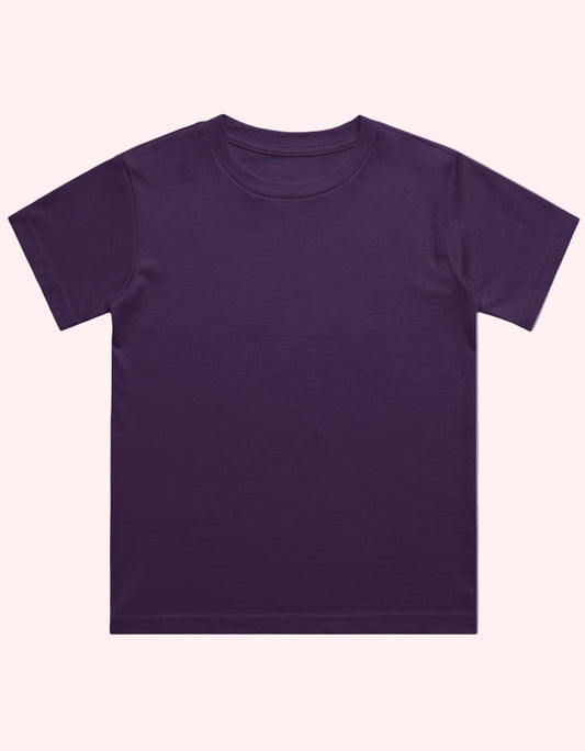 Boy's Crew Neck T-Shirt - Purple
