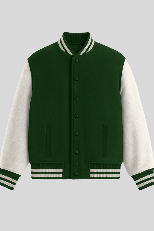 Unisex Varsity Jacket - Bottle Green